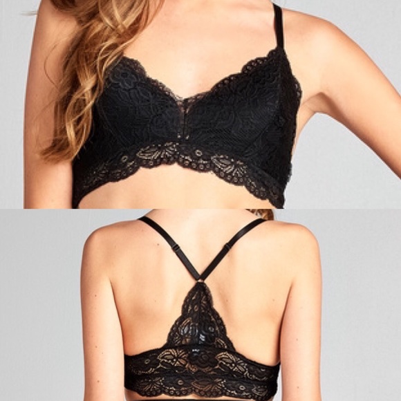 LACEY🖤 luxe black lace racerback bralette - Picture 5 of 5